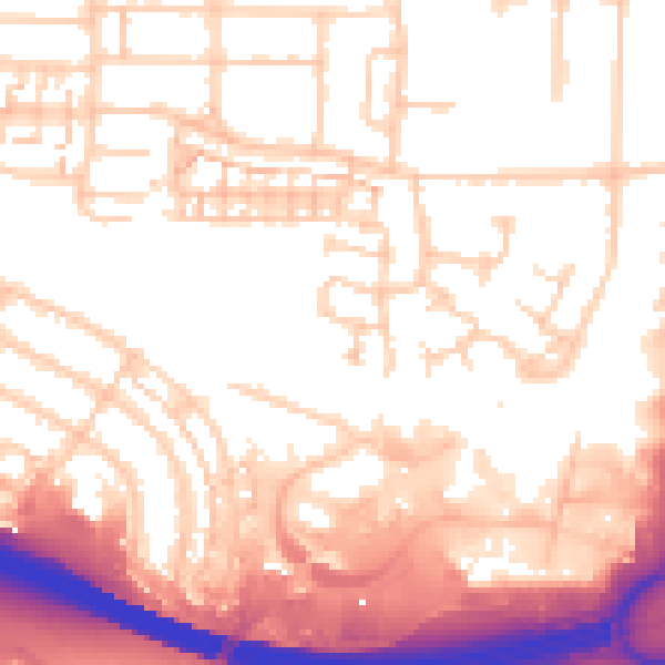 Daytime road noise heatmap for PO6 2NW