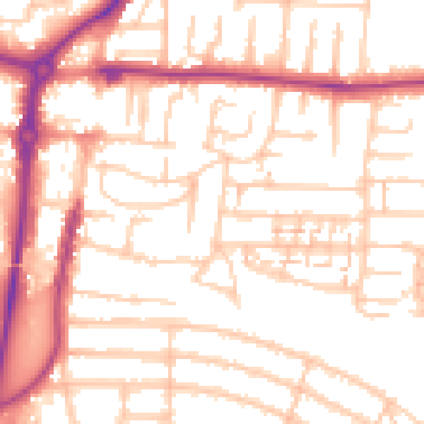 Daytime road noise heatmap for PO6 2PL