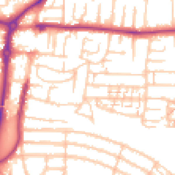 Daytime road noise heatmap for PO6 2PN