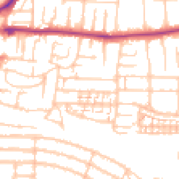 Daytime road noise heatmap for PO6 2PS