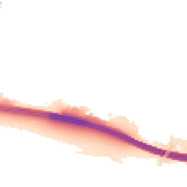 Night-time road noise heatmap for PO6 2RZ