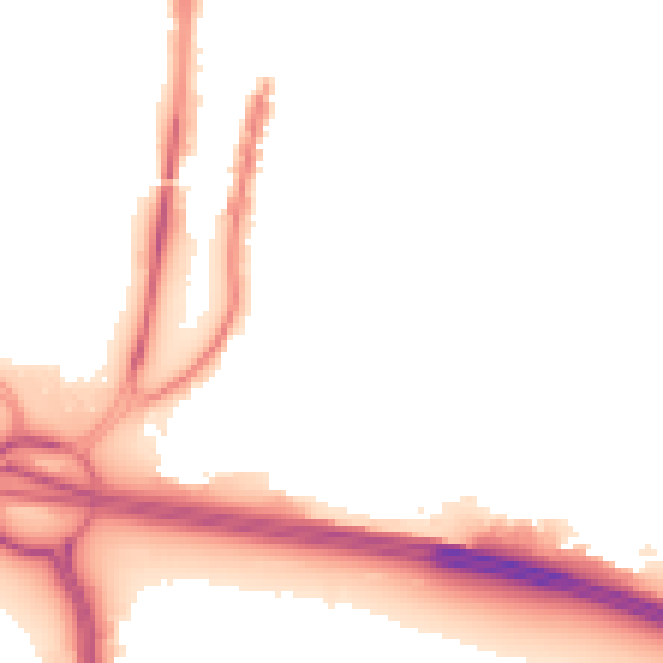 Night-time road noise heatmap for PO6 2UQ
