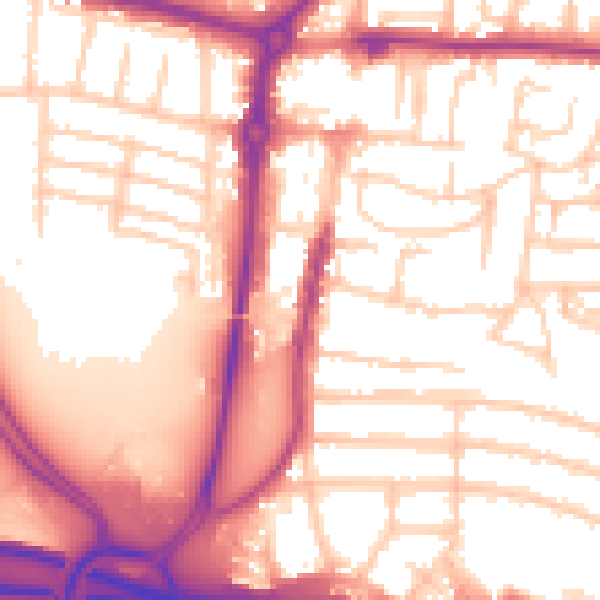 Daytime road noise heatmap for PO6 3AJ
