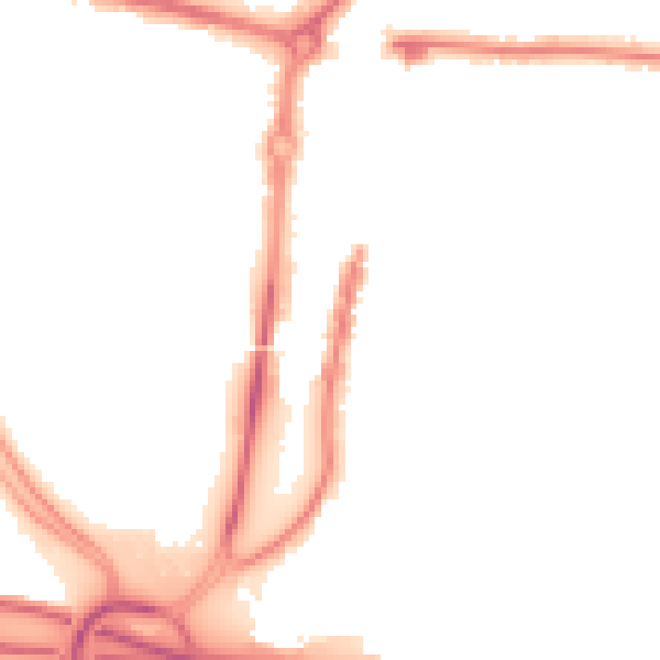 Night-time road noise heatmap for PO6 3AJ