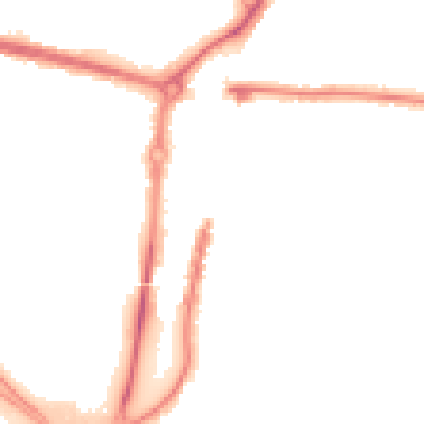 Night-time road noise heatmap for PO6 3AZ