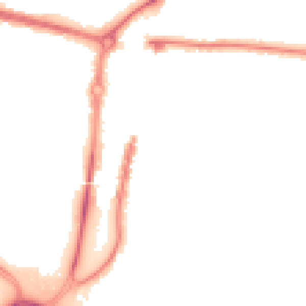 Night-time road noise heatmap for PO6 3BG