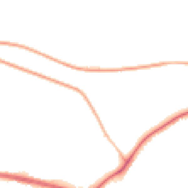 Night-time road noise heatmap for PO6 3EU
