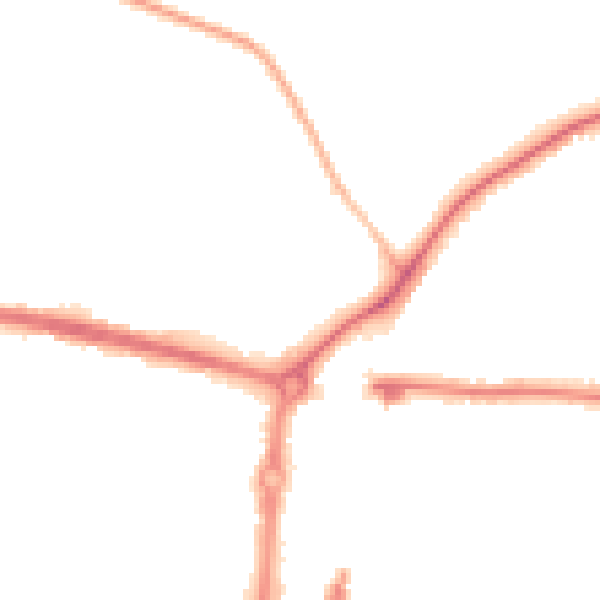 Night-time road noise heatmap for PO6 3FJ