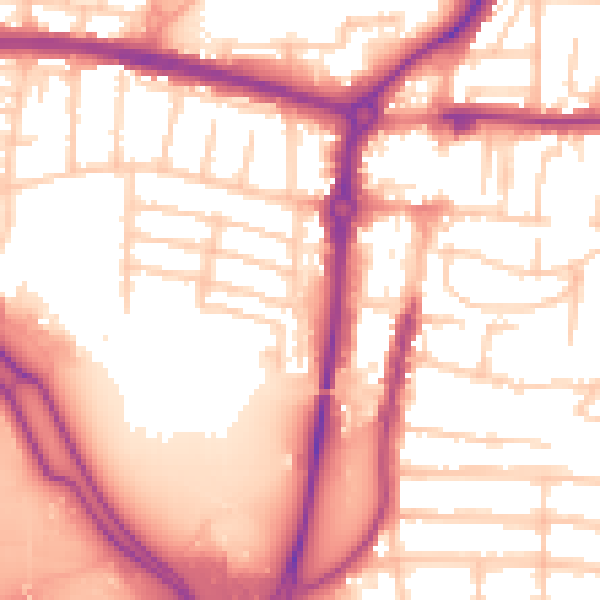 Daytime road noise heatmap for PO6 3HH