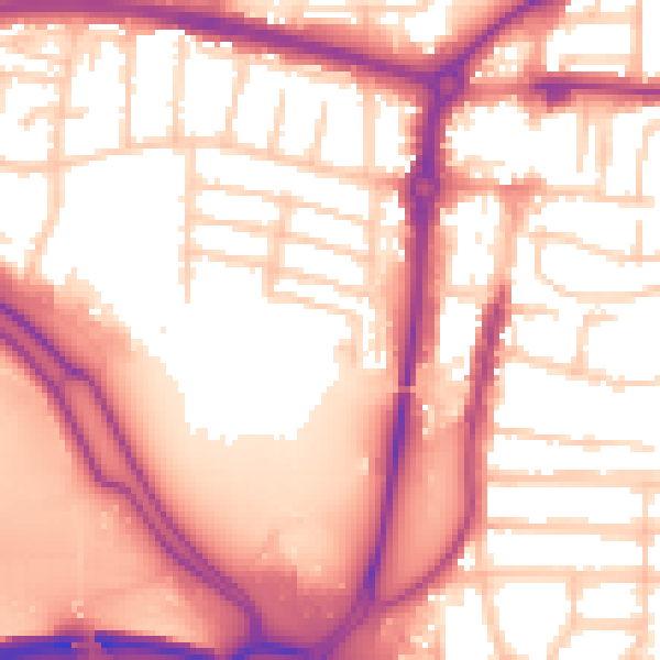 Daytime road noise heatmap for PO6 3HW