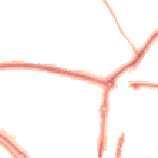 Night-time road noise heatmap for PO6 3HY