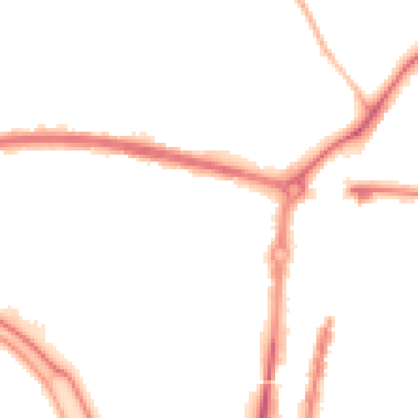Night-time road noise heatmap for PO6 3JB