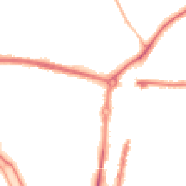 Night-time road noise heatmap for PO6 3JH