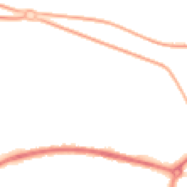 Night-time road noise heatmap for PO6 3LA
