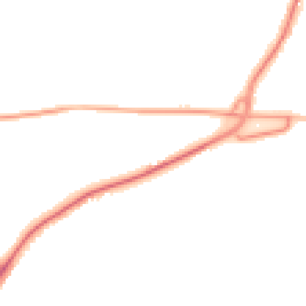 Night-time road noise heatmap for PO6 3LZ