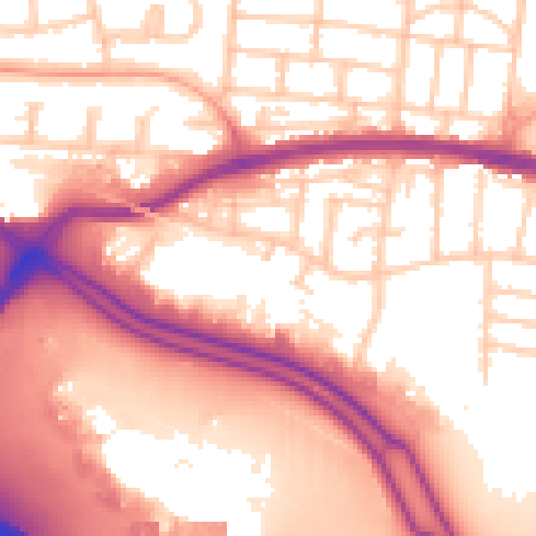 Daytime road noise heatmap for PO6 3NS