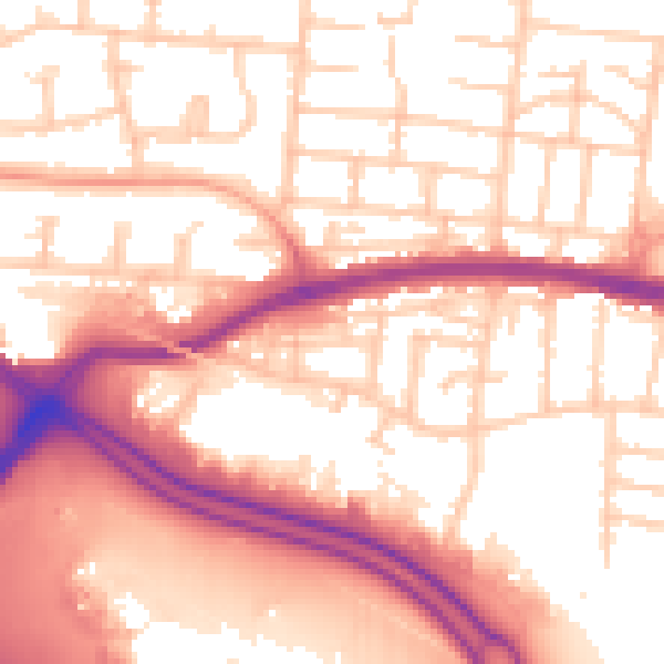 Daytime road noise heatmap for PO6 3NX