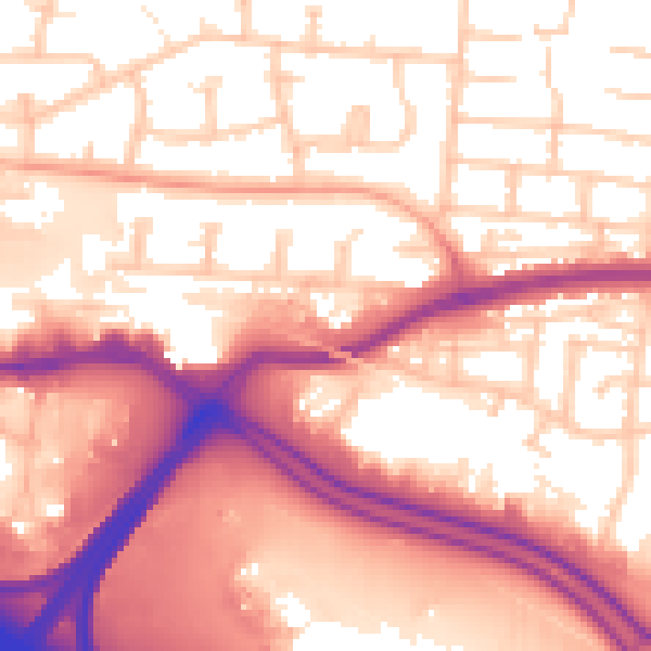 Daytime road noise heatmap for PO6 3QB