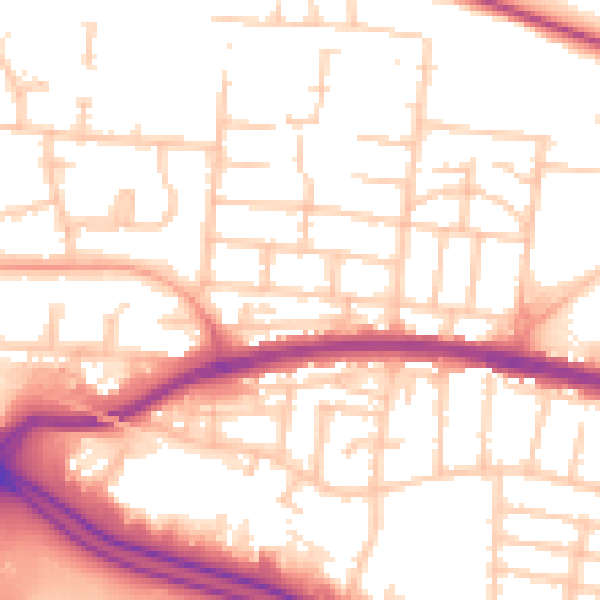 Daytime road noise heatmap for PO6 3QX