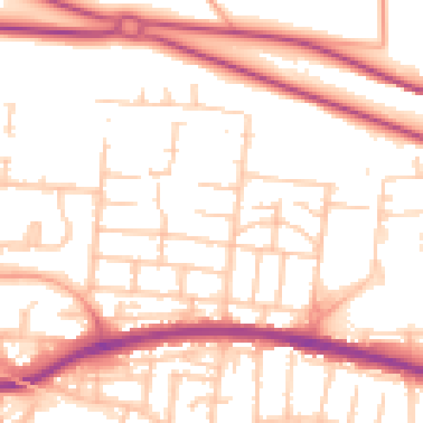Daytime road noise heatmap for PO6 3RH