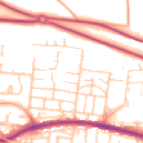 Daytime road noise heatmap for PO6 3RJ