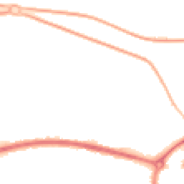 Night-time road noise heatmap for PO6 3UB