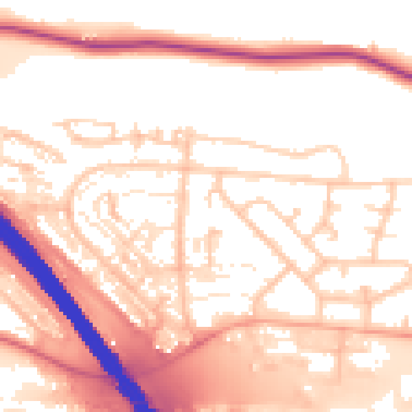 Daytime road noise heatmap for PO6 4AP