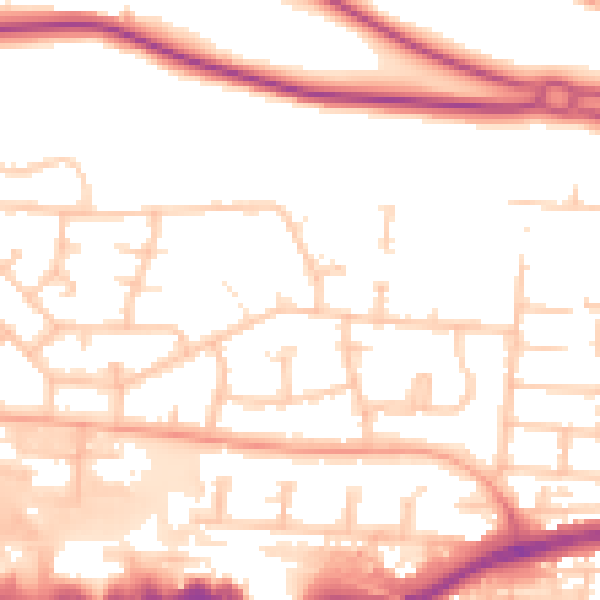 Daytime road noise heatmap for PO6 4AQ