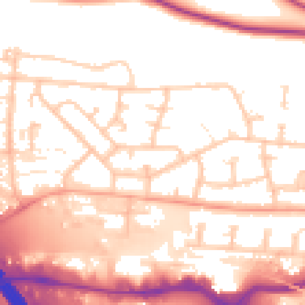 Daytime road noise heatmap for PO6 4BH
