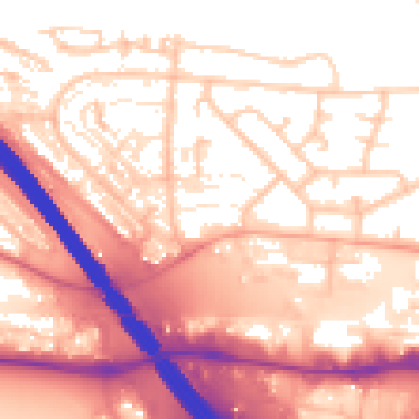 Daytime road noise heatmap for PO6 4EE
