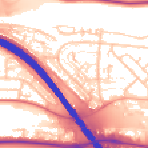Daytime road noise heatmap for PO6 4EN