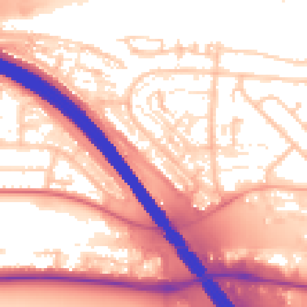 Daytime road noise heatmap for PO6 4EP