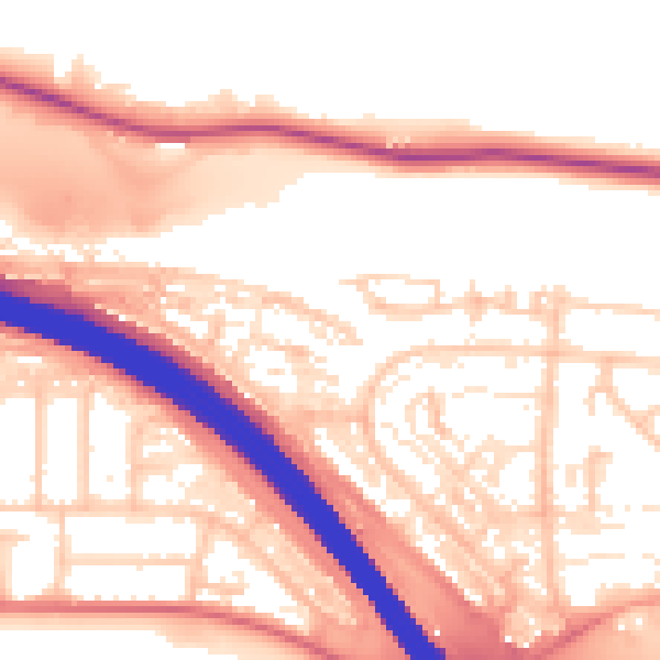 Daytime road noise heatmap for PO6 4NG