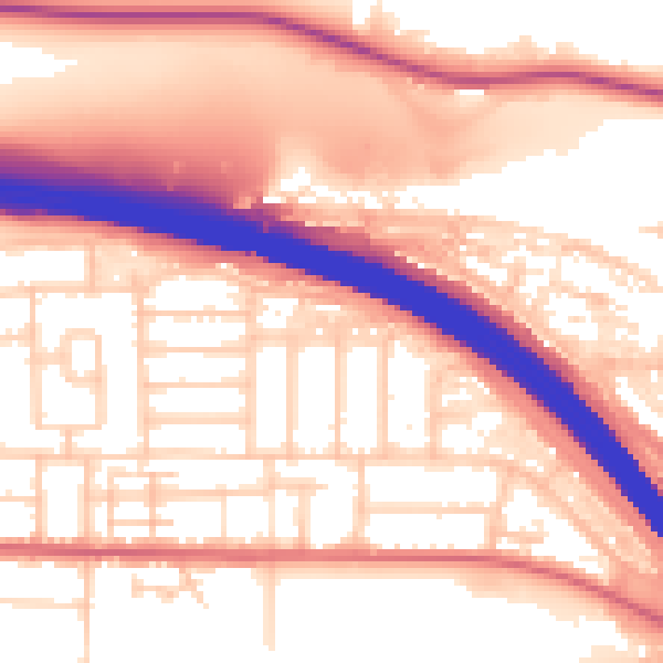 Daytime road noise heatmap for PO6 4PB