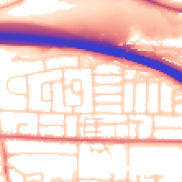 Daytime road noise heatmap for PO6 4PE
