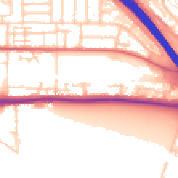 Daytime road noise heatmap for PO6 4PT