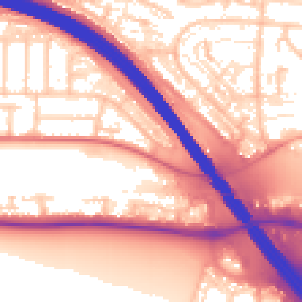 Daytime road noise heatmap for PO6 4QU