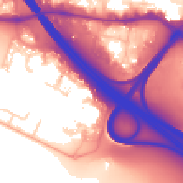 Daytime road noise heatmap for PO6 4SU