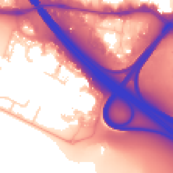 Daytime road noise heatmap for PO6 4SX