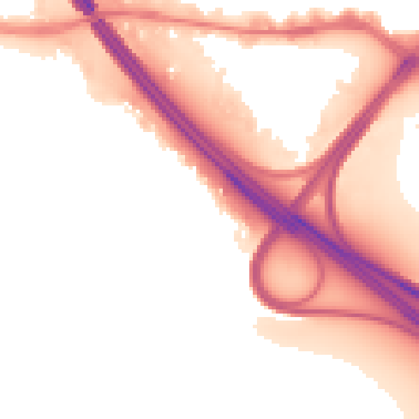 Night-time road noise heatmap for PO6 4SX