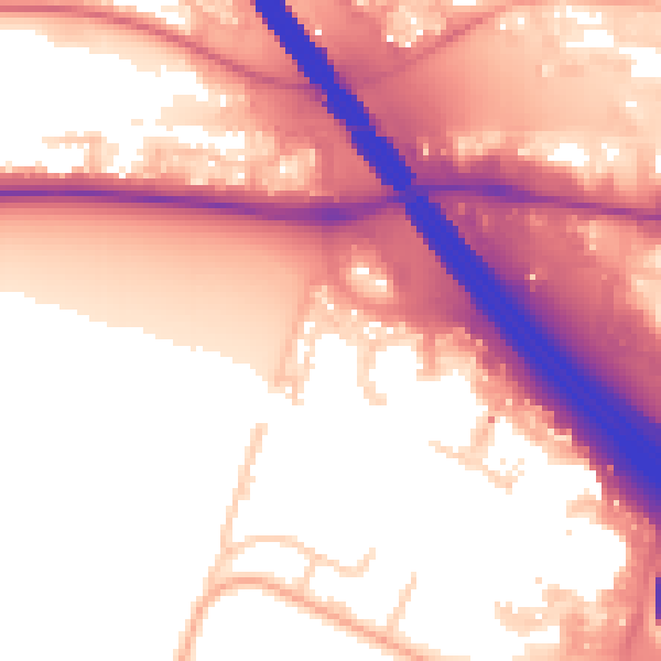 Daytime road noise heatmap for PO6 4SY