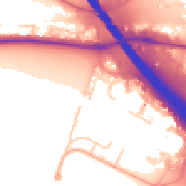 Daytime road noise heatmap for PO6 4SZ