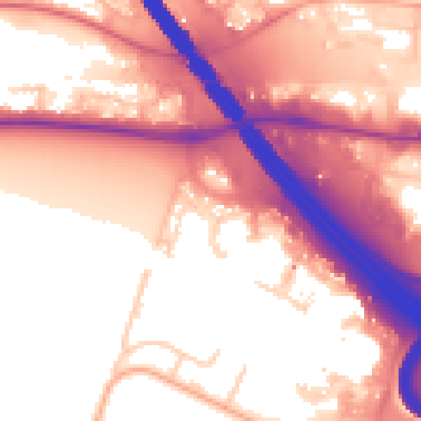 Daytime road noise heatmap for PO6 4TA