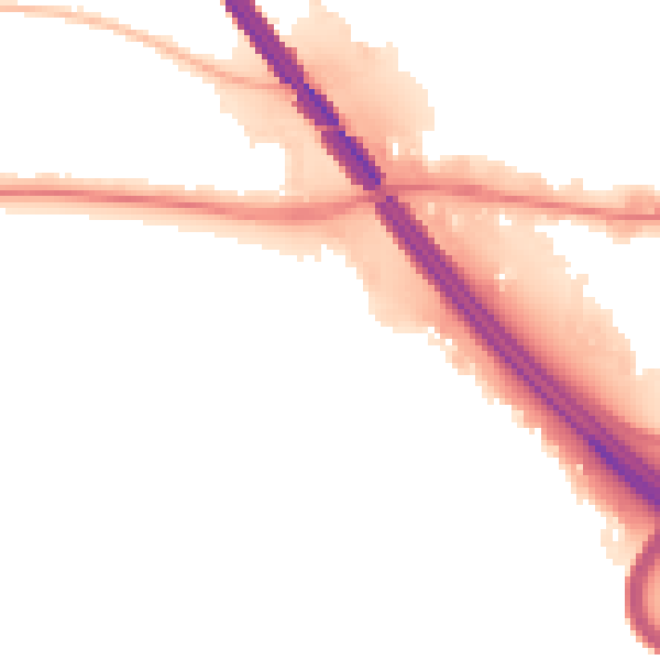 Night-time road noise heatmap for PO6 4TA