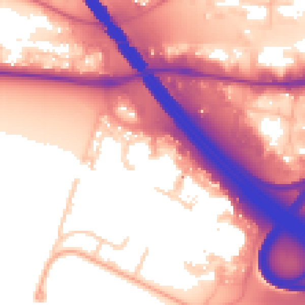 Daytime road noise heatmap for PO6 4TW