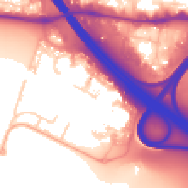 Daytime road noise heatmap for PO6 4UE
