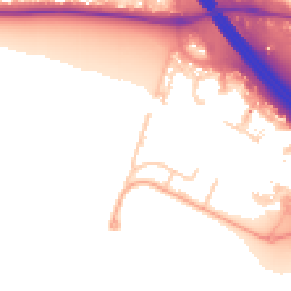 Daytime road noise heatmap for PO6 4UQ