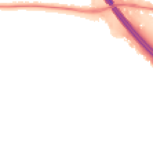 Night-time road noise heatmap for PO6 4UQ