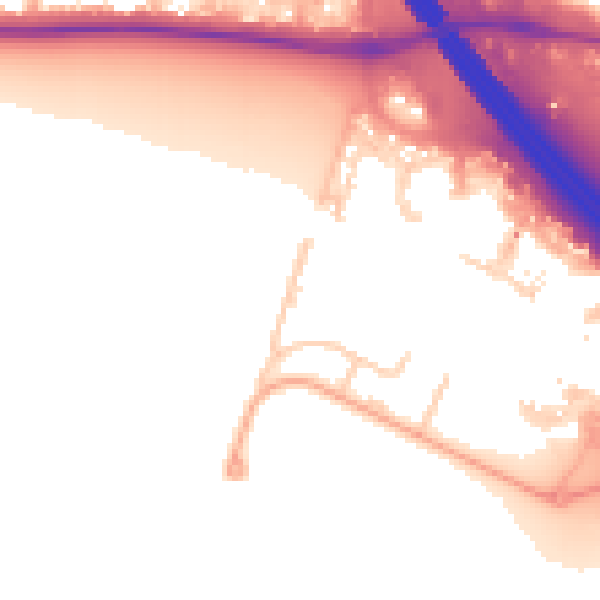 Daytime road noise heatmap for PO6 4UW