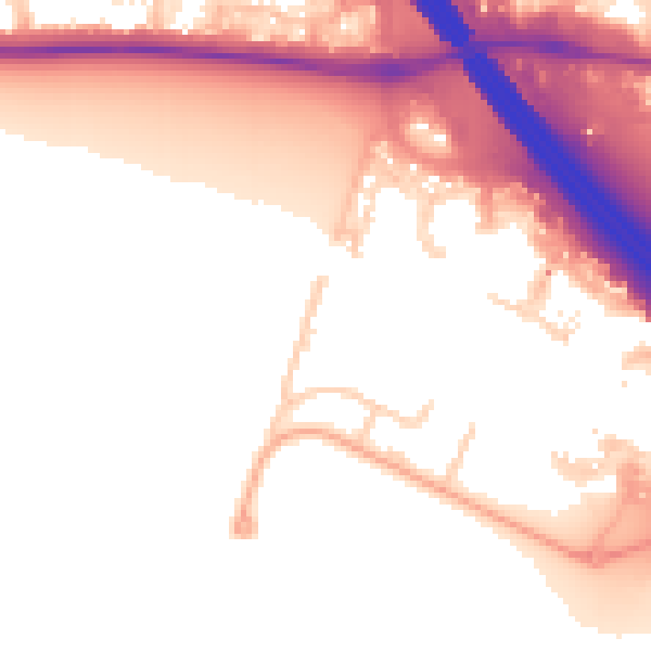 Daytime road noise heatmap for PO6 4UY